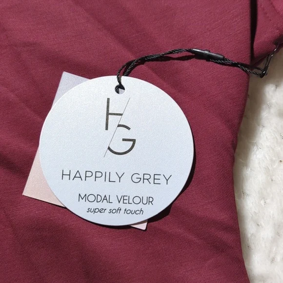 Happily Grey Modal Velour Cropped Hoodie And High Waisted Cargo Jogger Set - Picture 8 of 16